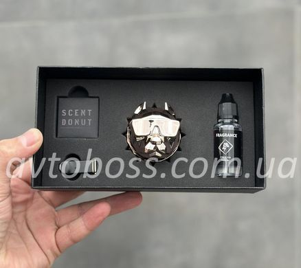 Ароматизатор повітря в авто пітбуль Розово Золотий Pitbull Black Dog на решітку воздуховода освіжувач на дефлектор