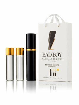 Carolina Herrera Bad Boy edt 3х15мл подарочной упаковке с запасками