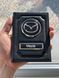 Кожаная обложка для автодокументов с логотипом MAZDA и гос. номером авто натуральная кожа