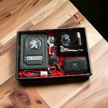 Подарочный набор авто аксесуаров PREMIUM с логотипом PEUGEOT