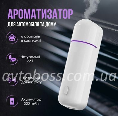 Автомобільний електронний дифузор ароматизатор повітря Ultrasonic Car Aroma Diffuser White автоматичний аромат