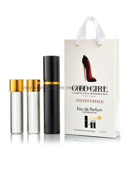 Carolina Herrera Good Girl Velvet Fatale edp 3x15ml мини парфюм в подарочной упаковке