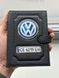 Портмоне для автодокументів і грошей Шкіряна обкладинка з логотипом VOLKSWAGEN та держ. номером авто