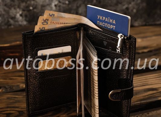Портмоне для автодокументів і грошей Шкіряна обкладинка з логотипом та держ. номером авто