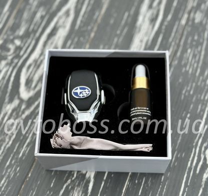 Ароматизатор повітря у авто з логотопом SUBARU Автопарфюм преміум сегмент подарункова упаковка