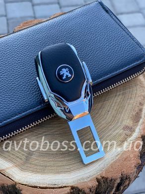 Заглушка переходник ремня безопасности с логотипом PEUGEOT
