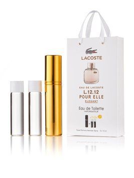 Lacoste Eau de Lacoste L.12.12 Pour Elle Elegant edp 3x15ml в подарочной упаковке