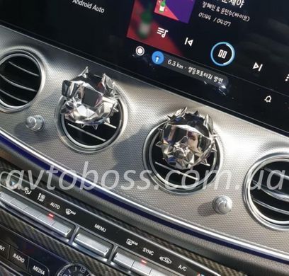 Ароматизатор воздуха в авто питбуль Pitbull Dog Silver серебро на решетку воздуховода освежитель на дефлектор