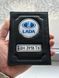 Кожаная обложка для автодокументов с логотипом LADA и гос. номером авто ребристая кожа с черной ниткою