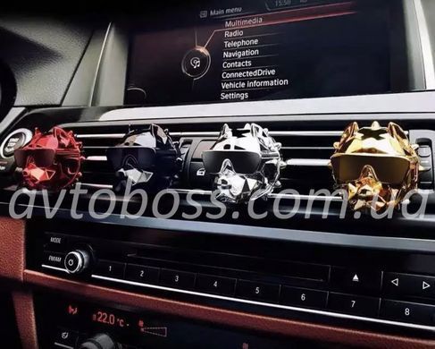 Ароматизатор воздуха в авто питбуль Pitbull Dog Gold золотой на решетку воздуховода освежитель на дефлектор
