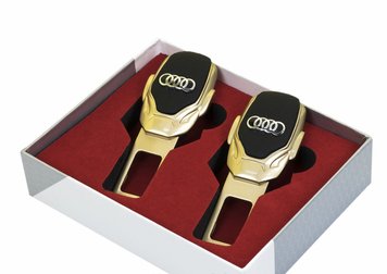 Заглушки ременів безпеки з логотипом AUDI Premium GOLD