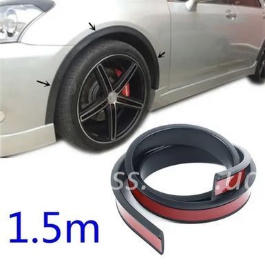 Гумовий захист арок крил авто Black 4 шт. по 1.5м ширина 3,8см розширювач арок авто